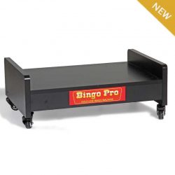 This low cart allows the bingo caller to sit at the right height to the bingo machine