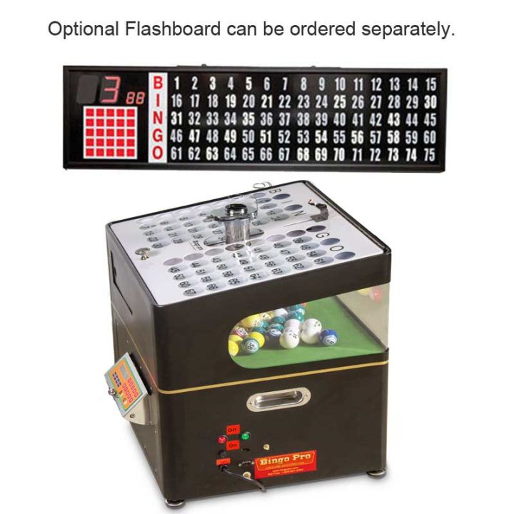 programmable bingo machine with flashboard