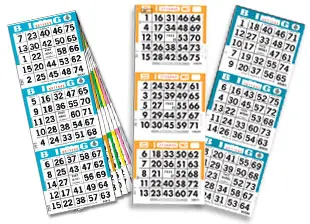 Choose from various bingo paper styles.